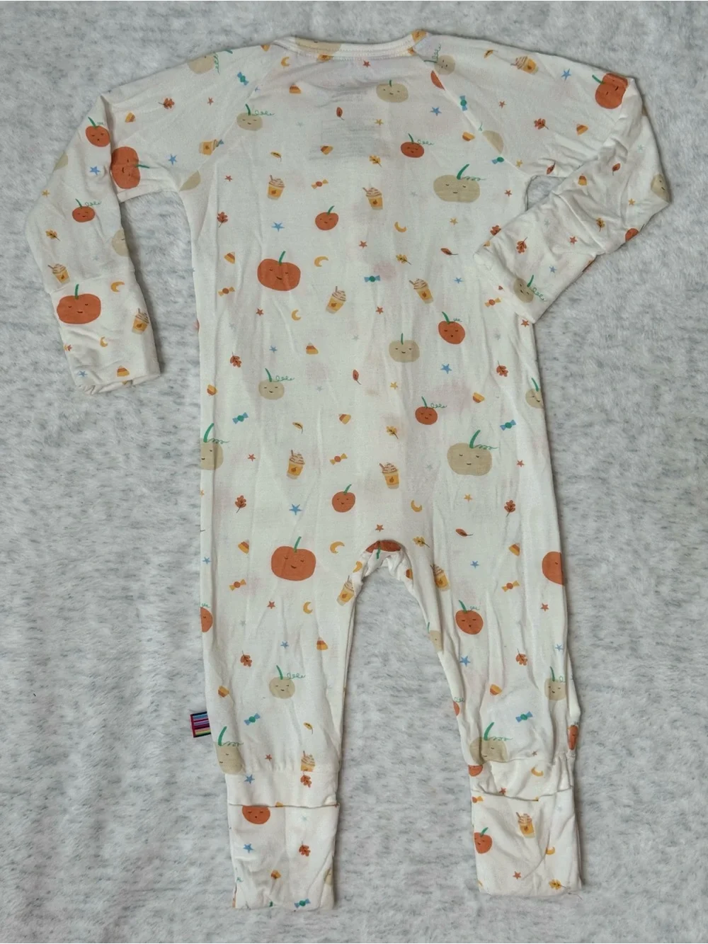 Magnetic Me Pumpkin Fall Footless Sleeper 3-6M Baby Modal Cream Pumpkin Spice